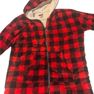 Weekending Plaid Blanket Hoodie One Size for adults, super warm, cozy
